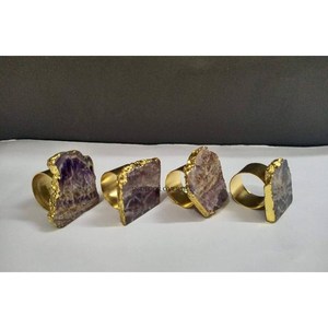 Sous-verres design, aspect attrayant, qualité supérieure, métal plaqué or de haute qualité, luxe, anneau de serviette, centre de table de mariage - Product Image 1