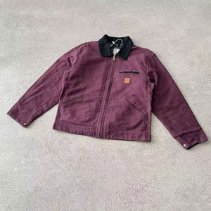 Veste en jean à coupe large pour femme en denim lavé haut de gamme à motif solide tissé léger - Product Image 5