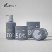 Pot en plastique PP YPQ pour soins de la peau, gommage corporel, hydratant, 100g, 500g, 1000g, conteneur pour traitement capillaire, emballage plastique personnalisé pour produits alimentaires et cosmétiques