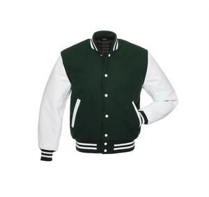 OEM Custom Varsity Jacket for Men Winter PU Leather Bomber With Quick Dry Breathable Windproof Features - Product Image 1