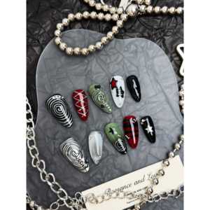 Uñas Postizas con Diseño Espiral Único para un Estilo Elegante - Product Image 3