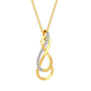 Yellow <b>Gold</b> Petite Diamond Chain <b>Necklace</b> - Product Image 4