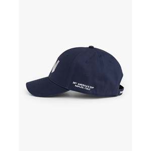 America's Cup 38 Navy Blue 5-Panel Hat Curved Brim Vintage Ethnic Style Twill Fashionable Letter <b>Leaf</b> Sporty Cappello Visiera - Product Image 3