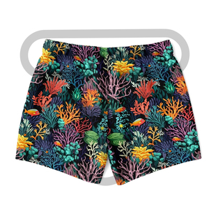 Pantalones cortos de playa de verano para hombre de tendencia superior 100% algodón diseño de logotipo personalizado pantalones cortos de Surf Premium Cierre de cintura elástica estilo Casual - Product Image 5