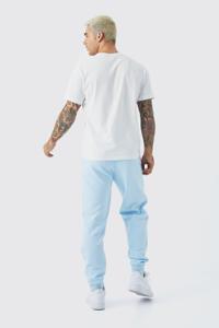 Color Block Half Tape Fleece Joggers Hombres Loose Baggy Jogger Hip Hop Pantalones largos Cargo Jogger Pantalones Hombres Cargo Pantalones - Product Image 3