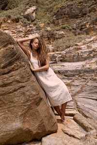 2025 Quiet Luxury Minimalist Crinkle Cotton <b>Slip</b> Dress Solid Color Spaghetti Strap Maxi Sustainable Basics Custom Label - Product Image 3