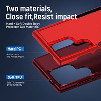 Nouveaux accessoires mobiles, coque de téléphone robuste en TPU+PC avec support rotatif à 360 degrés et magnétique pour S24 Ultra