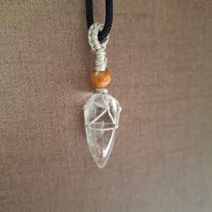 เครื่องประดับแฟชั่นทรงรีทรงรีสลักลายนูนทรงรีจี้พื้นบ้านทำจากหินควอตซ์ธรรมชาติที่ชัดเจน - Product Image 3