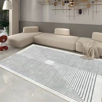 Tapis de réception de bureau géométrique moderne personnalisé en polaire épaisse et peluche cristalline, avec base antidérapante, tufté, pour voitures