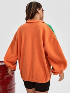 Sudaderas de estilo pulóver para mujer, sudaderas de bloque de color en blanco con estampado personalizado a precio barato para mujer - Product Image 3
