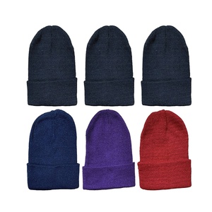 Bonnet de ski chaud d'hiver brodé en 3D de couleur unie personnalisable bonnet tricoté à la mode pour hommes femmes élastique coupe-vent - Product Image 3