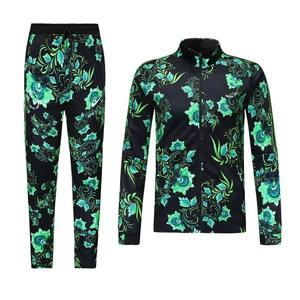 Ensemble de survêtement de sport pour homme, deux pièces, manches longues, idéal pour la salle de sport, la course à pied, le fitness en plein air et les graphiques personnalisés - Product Image 1