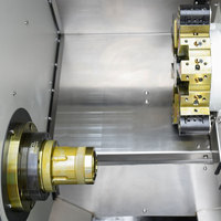 Tour CNC à banc incliné avec système de refroidissement haute pression, structure rigide prête à l'emploi pour raccords hydrauliques et broches de précision