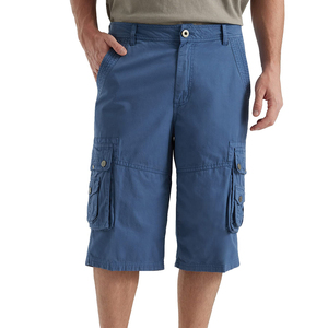 Men's Lightweight Summer Cargo Shorts Customizable Canvas Gym Clothing Mid Breathable Quick Drying Elastic Closure Solid Pattern - Product Image 1