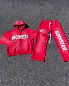 Ensemble de survêtement unisexe en coton 100% respirant, coupe ample et évasée, avec logo personnalisé, idéal pour l'hiver - Product Image 5