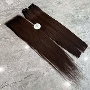 Extensiones de cabello humano virgen vietnamita 100%, superventas, puntas marrones de encaje transparente recto de hueso dibujado doble, precio al por mayor - Product Image 5