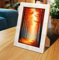 Cadre photo en métal et os naturel de style américain fait à la main pour la décoration de la maison, de l'hôtel et du salon