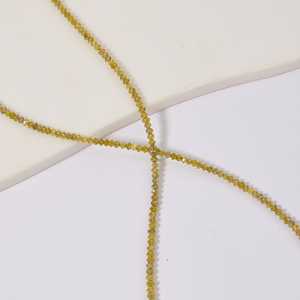 Collier de 30 carats en diamants naturels jaune foncé, authentiques, taille ronde, avec pierres précieuses d'ambre extraies de la terre, couleur ambre radieuse - Product Image 2