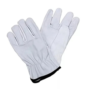 Gants de sécurité en coton durable pour travaux de mécanique sur ligne de montage avec design en cuir anti-coupure et antidérapant - Product Image 4