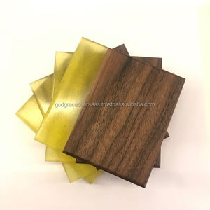 Posavasos de madera ecológico de resina de estilo clásico de alta calidad, patrones de ríos para té y café hechos de resina de madera - Product Image 1