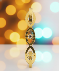 Bracelet jonc en acier inoxydable avec œil maléfique en CZ, 2,6 pouces, 12g, bijoux tendance pour femmes, bracelet tendance, cadeau pour elle - Product Image 2