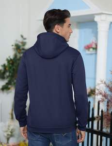 Men's Oversized Cotton <b>Fleece</b> Pullover Hoodie Winter Fashion Drop Shoulder <b>Sweatshirt</b> with Custom Logo Streetwear Style - Product Image 3