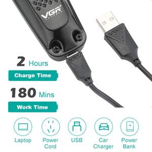 Recortadora de Pelo Profesional Inalámbrica para Hombre, Cortadora de Pelo Eléctrica Recargable con Pantalla LED, Funciona con Batería, Enchufe Estadounidense - Product Image 5