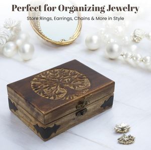 Ideas de Regalos de Cumpleaños, Caja de Joyería Decorativa de Madera Hecha a Mano, Organizador de Joyas, Caja de Recuerdos, Caja de Regalo Única, Arte Decorativo - Product Image 6