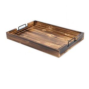 Plateau de service de petit déjeuner en bois d'acacia Rectangle solide de haute qualité pour accessoires de Restaurant d'hôtel plateau de service de Dessert alimentaire - Product Image 4