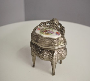 Juego de 3 joyeros de metal dorado y cristal, bandejas decorativas apilables para decoración del hogar al por mayor - Product Image 4