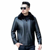 2023 nouveau Design vestes en cuir pour hommes Top qualité hiver ample surdimensionné hommes vestes en cuir épaissi cuir Bomber veste