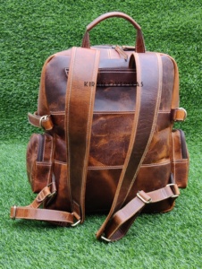 กระเป๋าเป้หนังสไตล์วินเทจสำหรับทุกเพศพร้อมเข็มขัดของผู้ชายความยาวตามสั่งวัสดุหัวเข็มขัดเหล็กอัลลอยสำหรับกลางวัน - Product Image 2