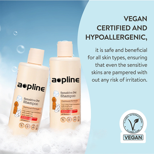 Shampooing pour chiens en marque propre, hypoallergénique, pour peaux sensibles, formule végétalienne biologique, aloès vera fermenté, sébum, chiens et chats, toutes saisons - Product Image 6