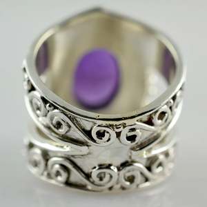 Navya Craft's <b>Boho</b> Fine Jewelry Amethyst 925 Sterling Silver Handmade Women <b>Ring</b> Rhodium Plated Custom Size 4 14 Everyday Wear - Product Image 4