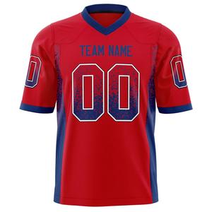 Maillot de football américain imprimé par sublimation pour homme Nouveau design Haut évacuant l'humidité à séchage rapide entièrement personnalisé pour les matchs et l'entraînement - Product Image 1