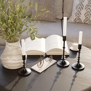 Hot Selling Matte Black <b>Candlestick</b> Holders New Arrival Candle Holders Lanterns and Candle Jars High Quality Centerpiece Candles - Product Image 6