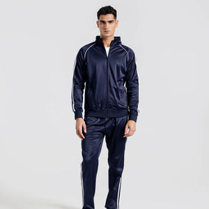 Ensemble de survêtement pour homme 100% polyester, cordon de serrage, coupe régulière, coupe ajustée, jogging, équipement de sport, séchage rapide, respirant, léger pour - Product Image 4