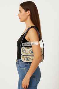 Bolso con cuentas multicolor con asa, bolso de mano, bolso de mano informal, artesanía india, hecho a mano, bolso Baguette, - Product Image 4