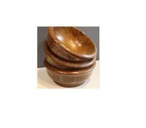 Premium Quality Eco-Friendly Handcrafted Wooden Bowl <b>Set</b> Customizable Size & Shape Modern Style for Home Hotel & Restaurant Use - Product Image 1