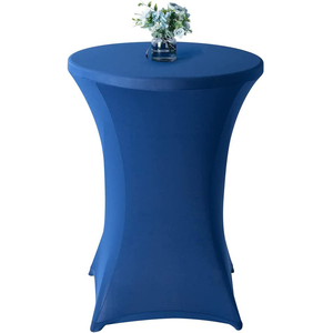84 pulgadas. Mantel Redondo de Plástico en Color Borgoña, Cubierta de Mesa de Spandex para Fiestas - Product Image 1