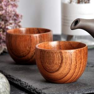 Bol à thé en bois naturel artisanal, écologique, pour le café, le thé, la soupe - Utilisation à la maison, en cuisine, en hôtellerie et pour les fêtes - Product Image 1