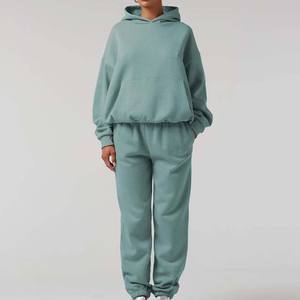 Conjuntos Deportivos con Capucha para Hombre, Corte Regular, Estilo Vintage, Logotipo Personalizado, Pantalones y Sudadera, Ropa Casual de Invierno, 100% Algodón - Product Image 1