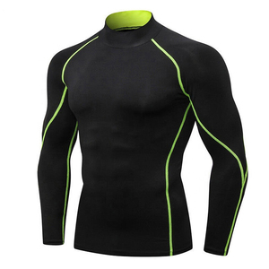 Fitness Workout Rash Guard Hombres O-cuello Mangas largas Fitness Wear Rash Guard La mejor calidad Hombres Rash Guard - Product Image 3