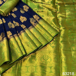 ส่าหรีผ้าไหมใยสังเคราะห์บริสุทธิ์เนื้ออ่อนมีขนหนาและลาย3D แบบดั้งเดิมสวยงาม - Product Image 1