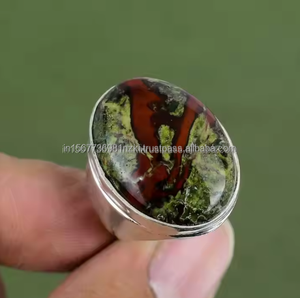 Anillo más vendido, anillo de Plata de Ley 925, anillo de cabujón ovalado, anillo hecho a mano, anillo de declaración, joyería de piedra de sangre, regalo para ella - Product Image 2