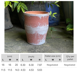 Maceta de Cerámica Clásica Arge, Acabado Esmaltado, Hecha a Mano, Duradera, Ecológica, con Orificio de Drenaje, para Uso en Interiores/Exteriores, Tono Jardín - Product Image 2