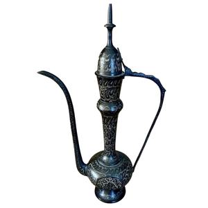 Aftaba en laiton de haute qualité avec gravure, finition polie et peinture noire pour boire du thé, ustensiles de cuisine en laiton vintage - Product Image 1