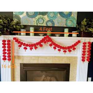 Handmade Door Hanging Home Decor Indian Toran Indian Wedding Favors Floral Hanging Tea Party Decor Diwali Gift Festive Decor - Product Image 4