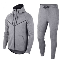 Trajes Deportivos Casuales Ligeros de Forro Polar de Poliéster/Algodón Ecológico Transpirable para Hombre, Tallas Grandes, Venta al por Mayor, Personalizables