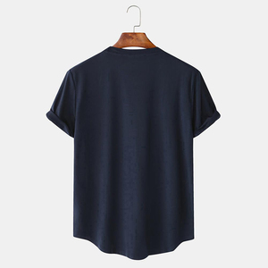 เสื้อยืด2025สำหรับผู้ชายทรงโอเวอร์ไซส์ลำลองพิมพ์ลายไหล่ตกระบายอากาศได้ดีดีไซน์แบบกำหนดเอง - Product Image 6